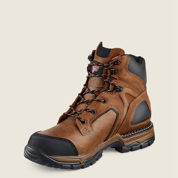 Botas de Trabajo Red Wing Hombre Marrom/Negros - Flexforce® - 6-Inch Waterproof Soft Toe - 501-PJAHF